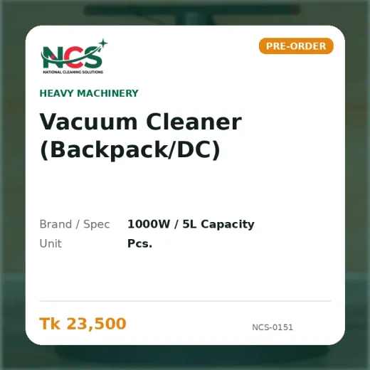 Vacuum Cleaner (Backpack/DC)