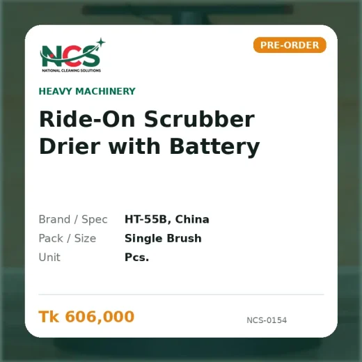 Ride-On Scrubber Drier with Battery